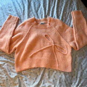 American Eagle Fuzzy Bow Sweater - Small